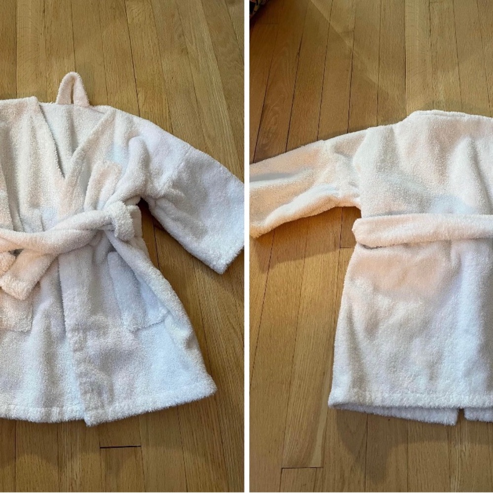 Cozy White Kids Bathrobe